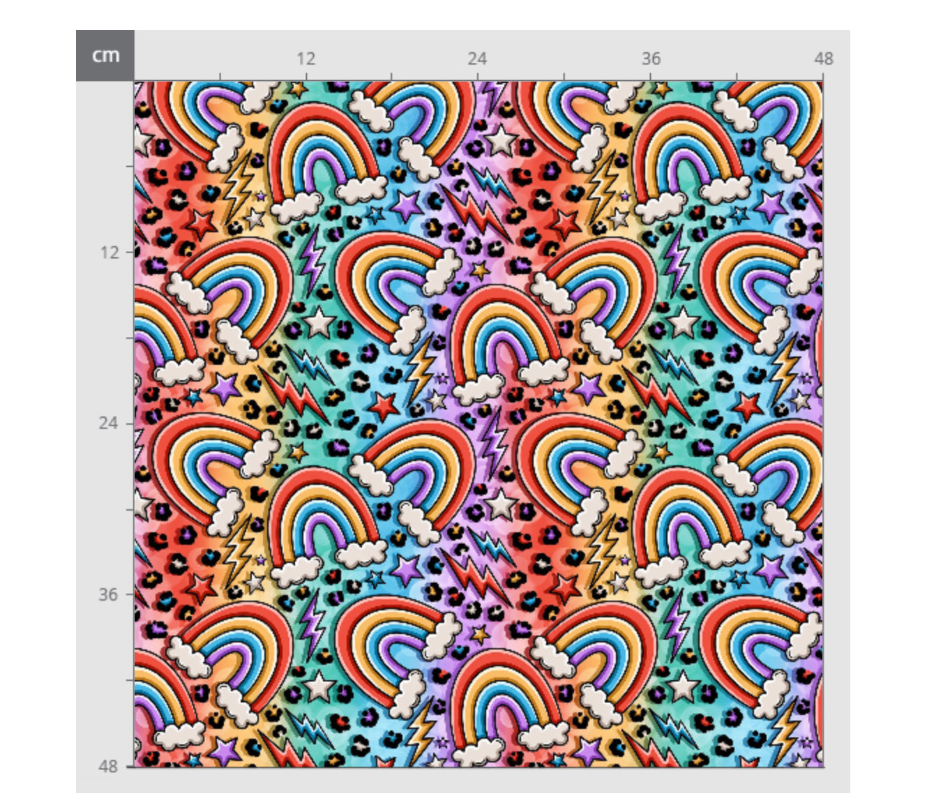 Bunter Regenbogen Leo Bordüren Stoff Dauervorbestellung